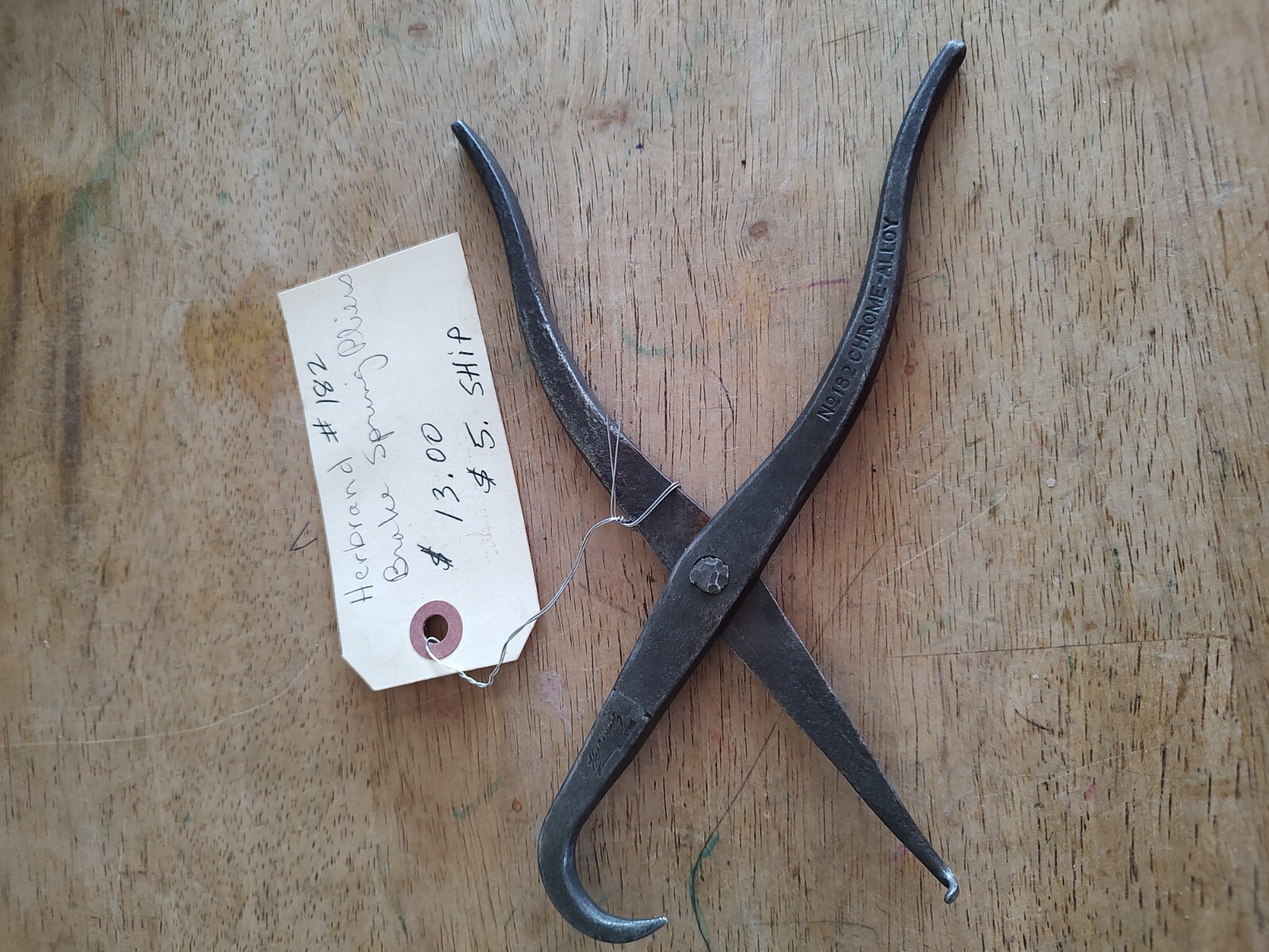 Herbrand #182 brake spring pliers USA antique