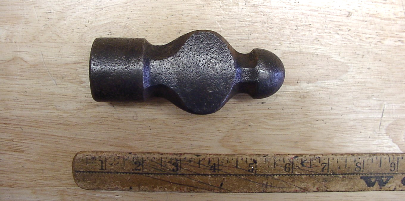 Vntg Signed But Unreadable 1lb. 14.7oz 4-3/4″ Ball Peen Hammer Head,VGC,L@@K!