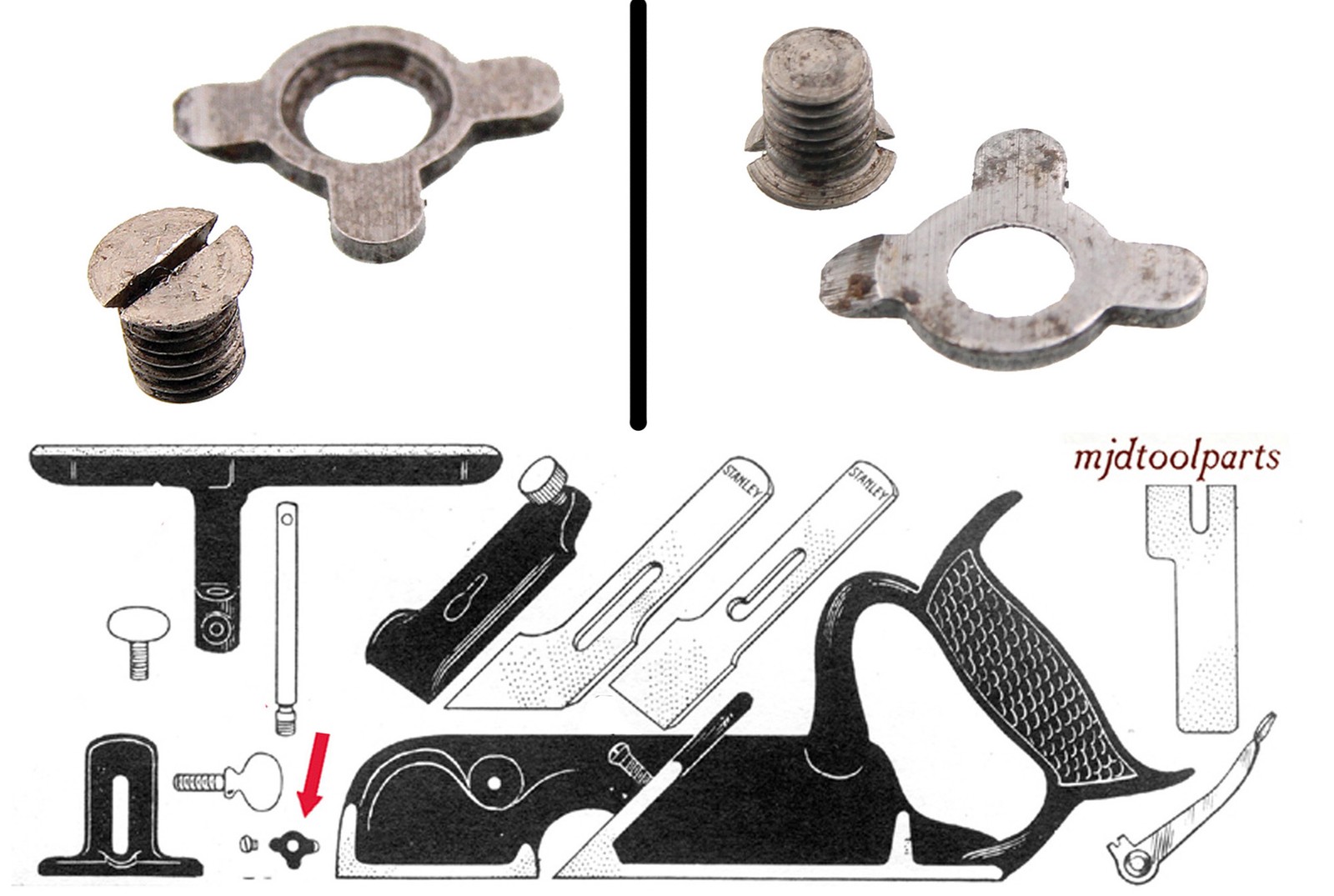Orig. Three-Point Nicker Spur for Stanley No. 78 Rabbet Plane – mjdtoolparts