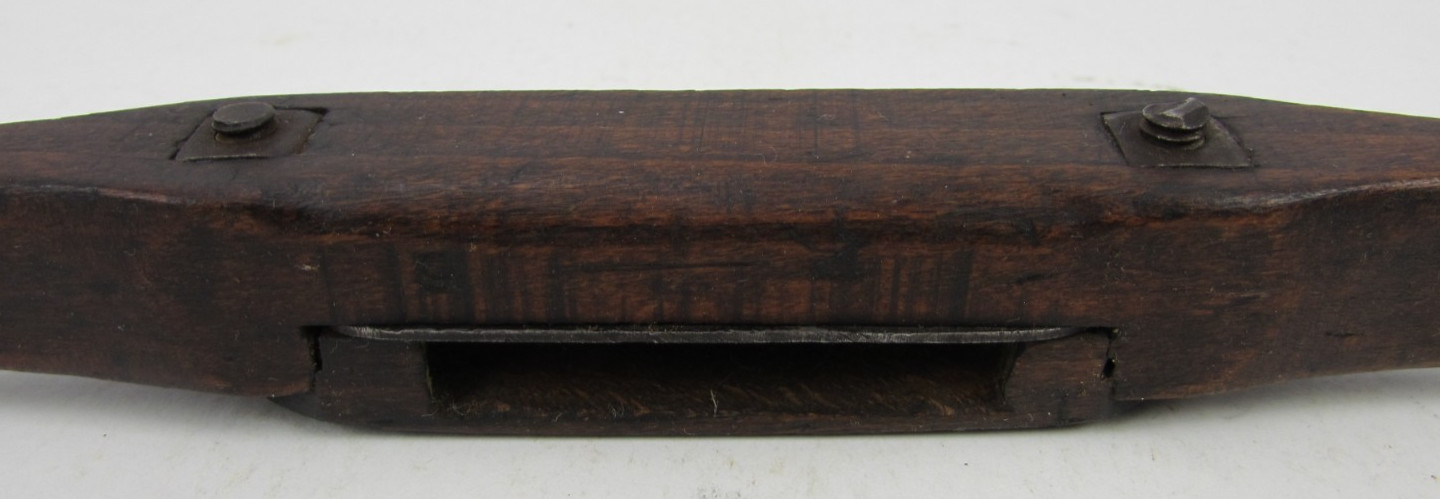Antique Primitive Wooden Curved Handle Spoke Shaver / Draw Knife Finish Shaver