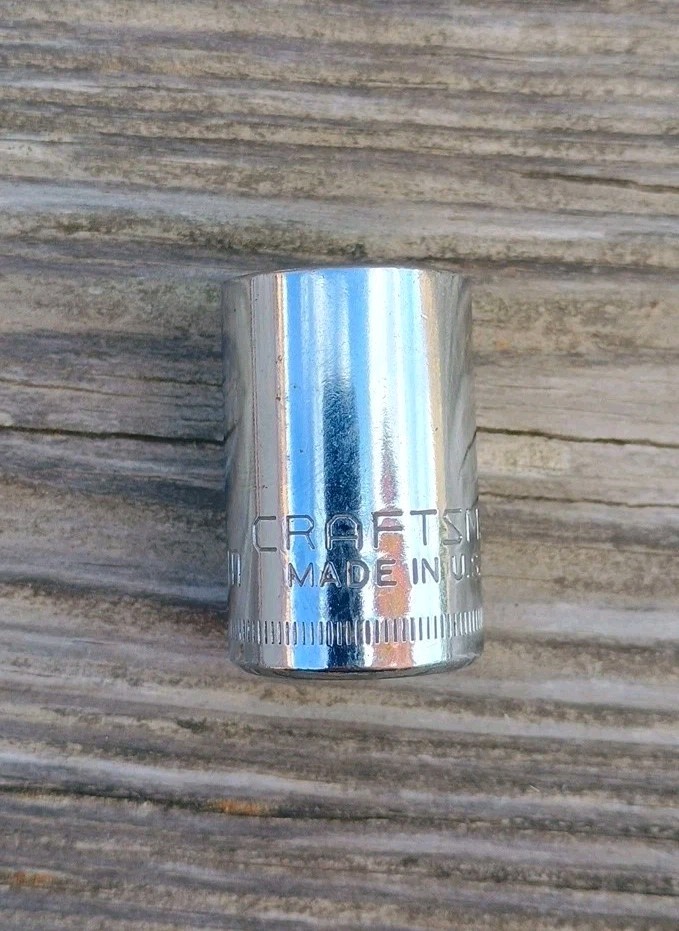 Vintage Craftsman 18mm 12 Point Shallow Socket 1/2″ Drive G 44267 USA