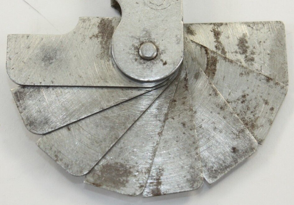 Starrett Vintage 272A Fillet Radius Gage Machinist 16 Leaves 1/32in. – 17/64in.