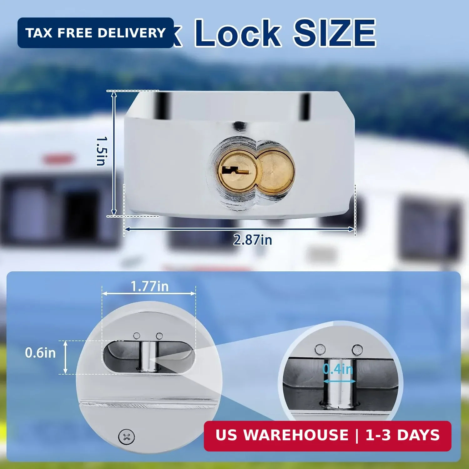 6271 Puck Lock, Hidden Shackle Padlock, Puck Locks, Pucks Locks for Trailers, 2-