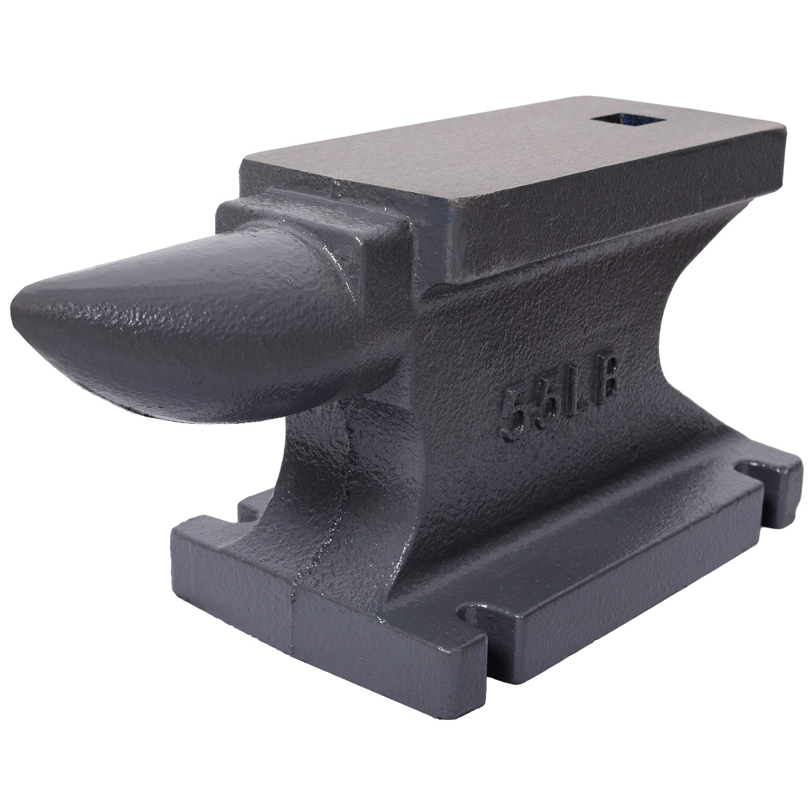 55LB(25KG)Cast Iron Anvil,with Square Horn and Stable Base,Gray