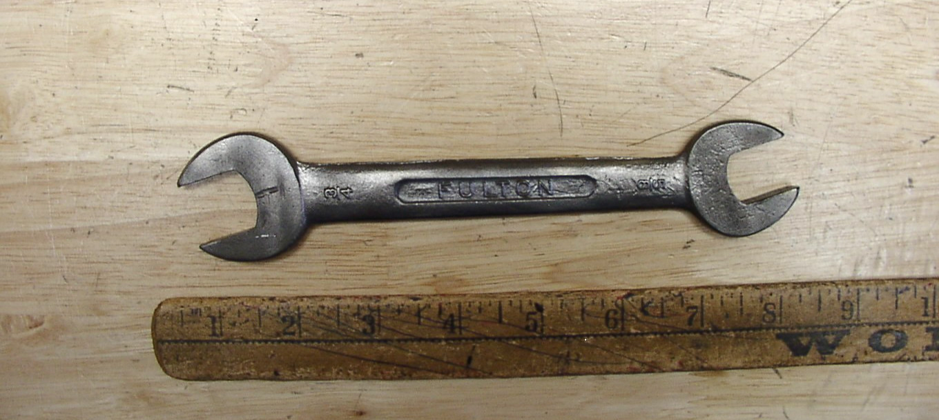 Old Used Tools,Vntg Fulton U.S.A. 3/4″ X 5/8″ X 7-11/16″ Open End Wrench,VGC!