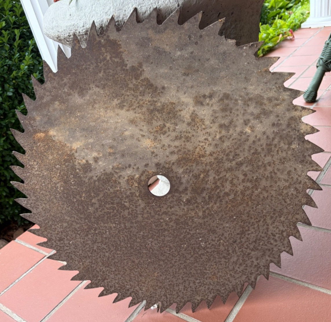 Vintage 18″ Buzz Saw Blade 1-3/8″ Arbor Center Hole