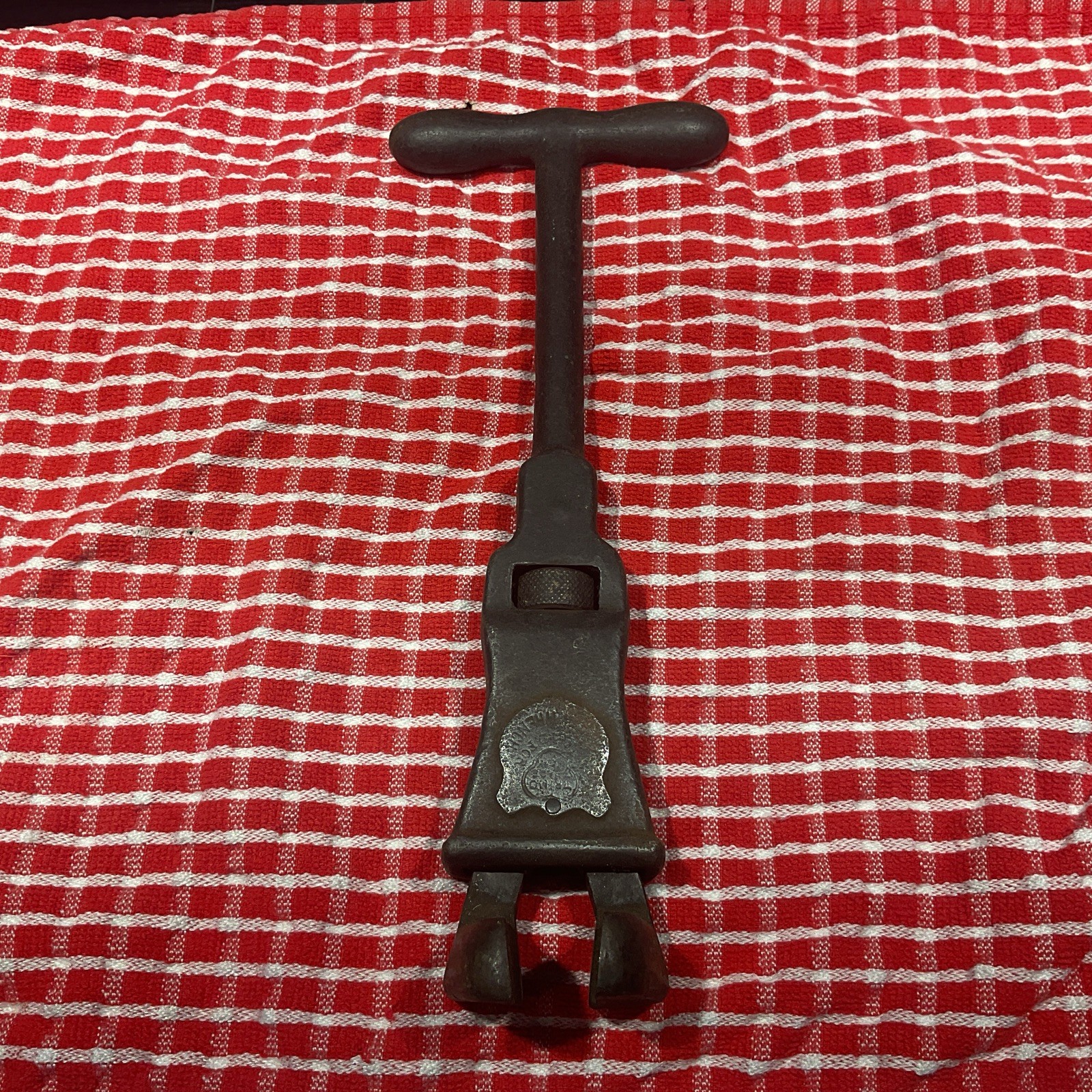 Vintage TRIMO Basin Wrench Adjustable Plumbing Tool Riveted Badge Trimont
