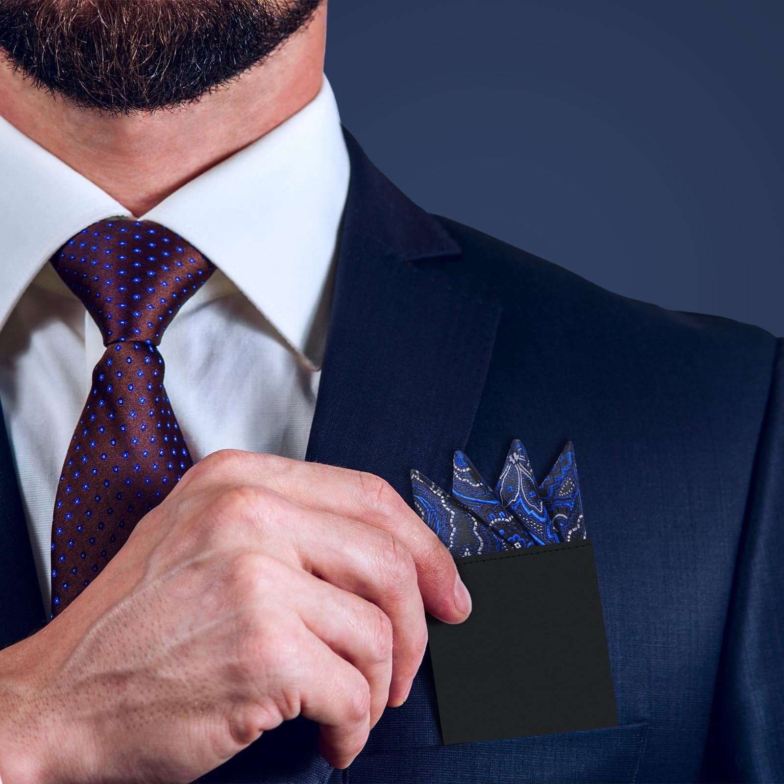 Eurzom 12 Pcs Pocket Squares for Men Prefolded Suit Pocket Squares on Card Ma…