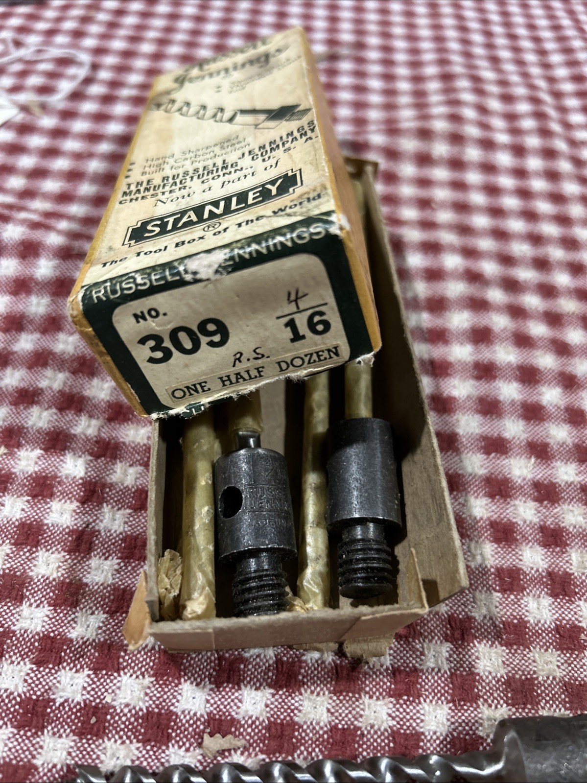 Stanley Russell Jennings #309 Threaded Shank & N O S In Box 4/16 Size