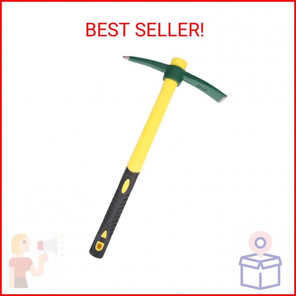 ESCULTORA 18 Inches Steel Forged Pickaxe, Sturdy Durable Mattock Hoe, Weeding Pi