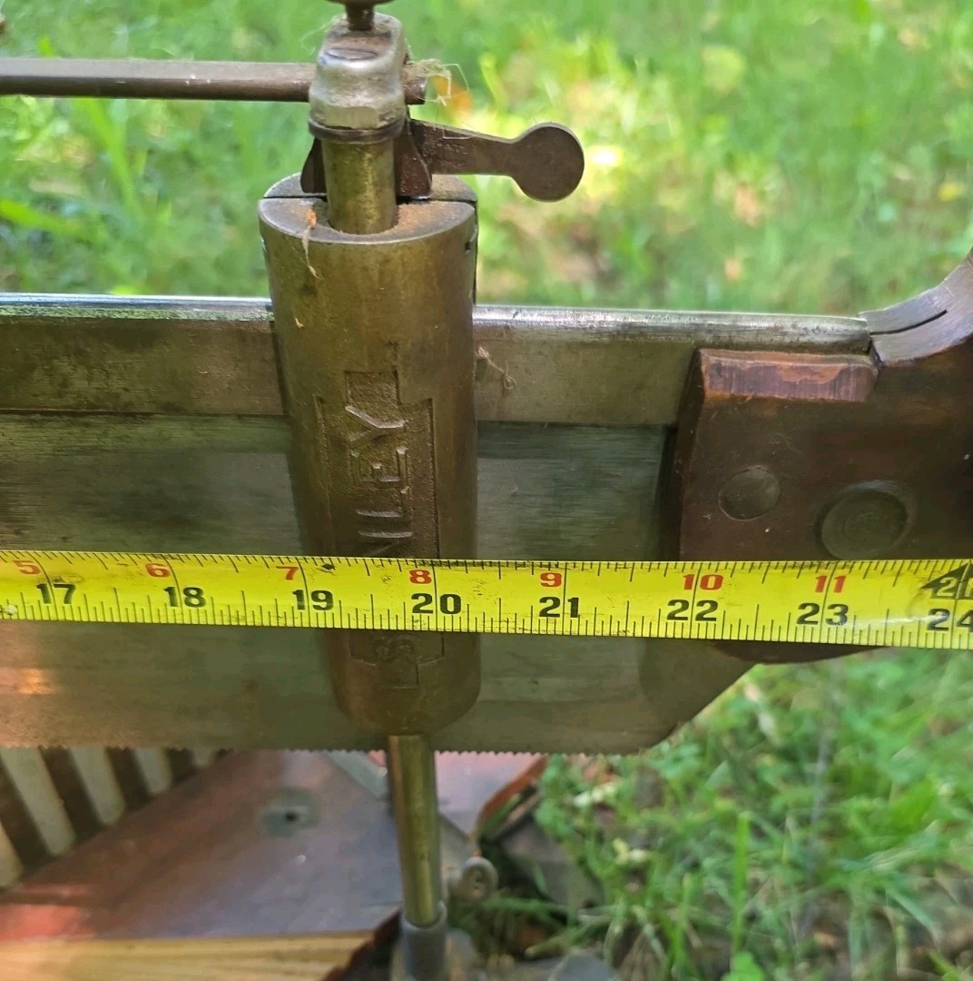 Early 1900s Antique Stanley Mitre Box No. 244 W/ Stanley Disston Miter Saw