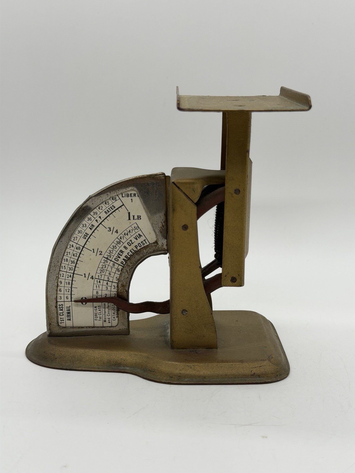 Vintage/Antique Metal Liberty Postal Scale One Pound Great Desk Decor
