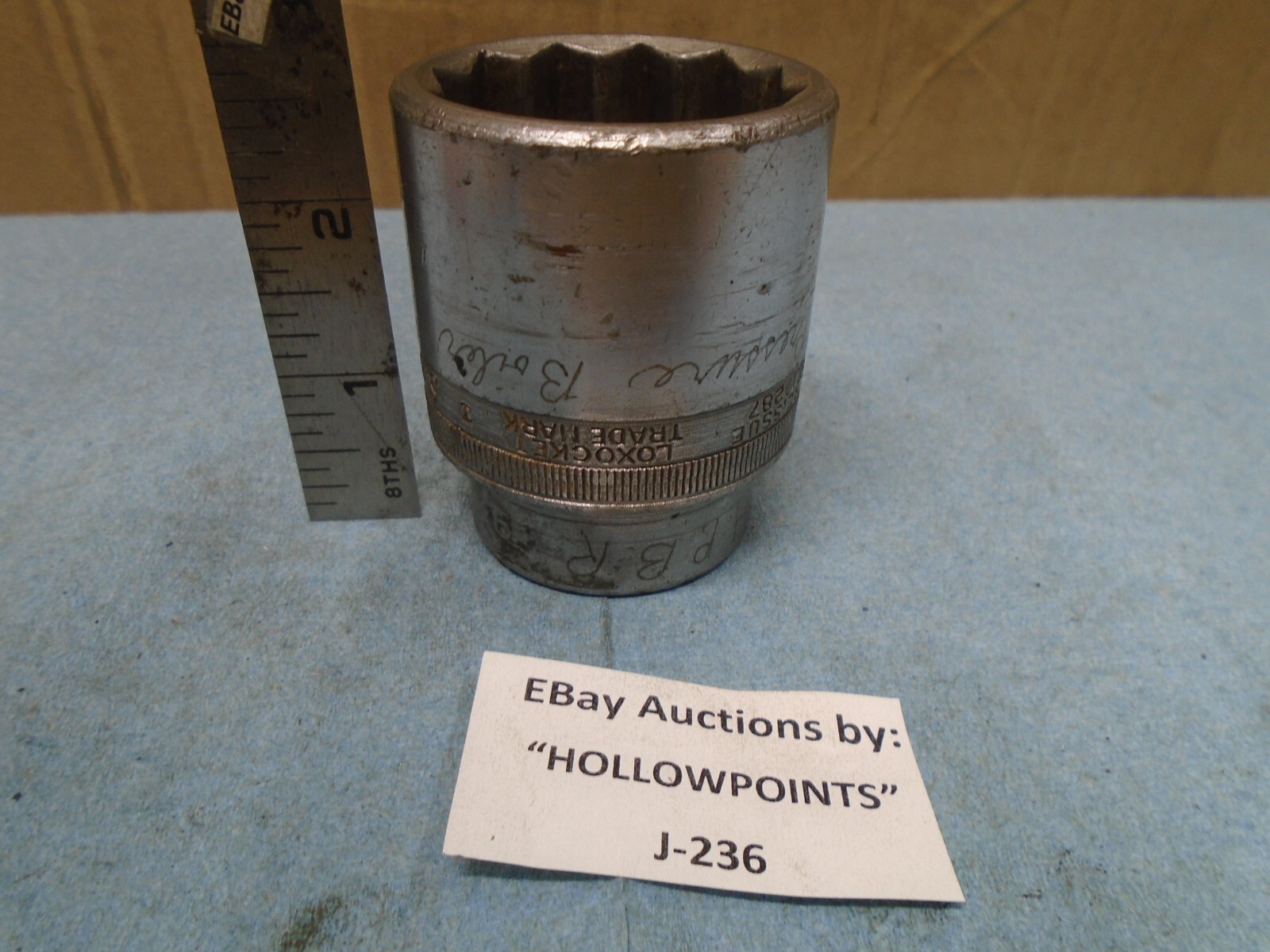 Snap-On LDH502 Loxocket Socket 3/4″ Drive Size 1-9/16″ 12 Pt. 1951 Dated J236