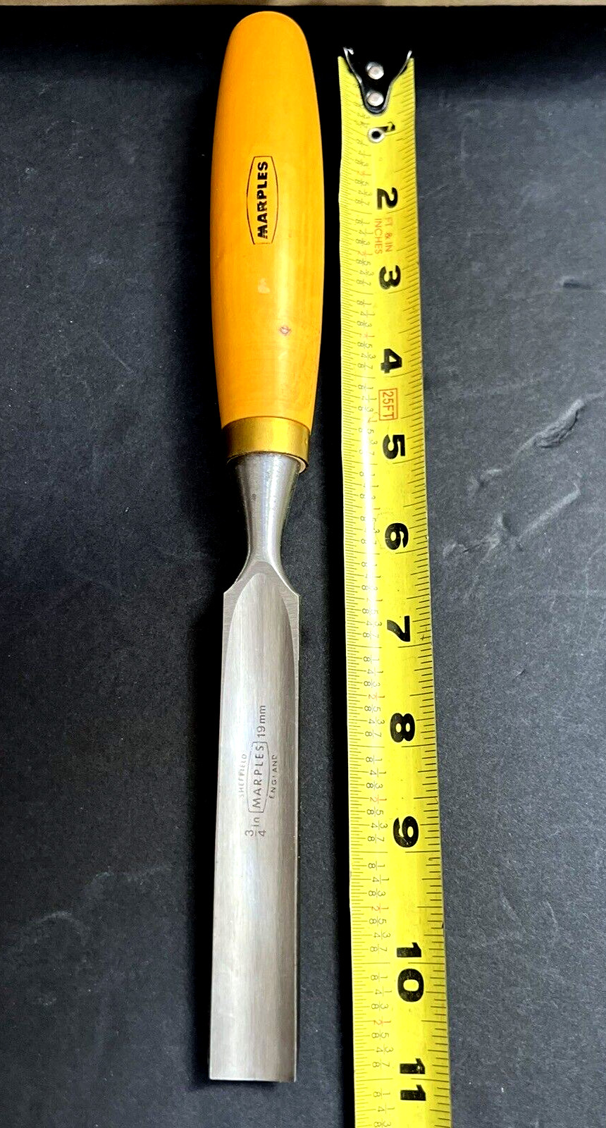 NOS ( 1 ) Marples (England) 3/4 inch – 19 mm Straight Gouge Style Wood Chisel