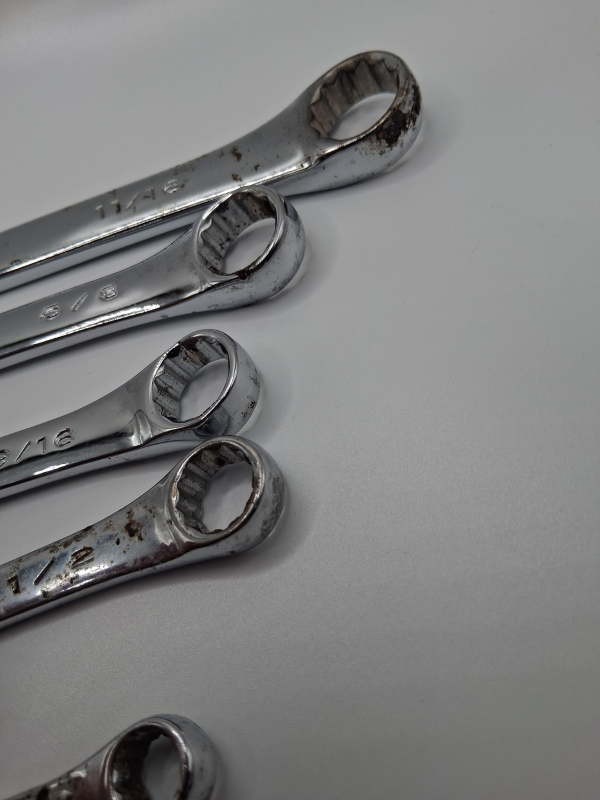 S-K Tools USA made Combination Wrenches SAE Lot Of 5 Needs Some Help