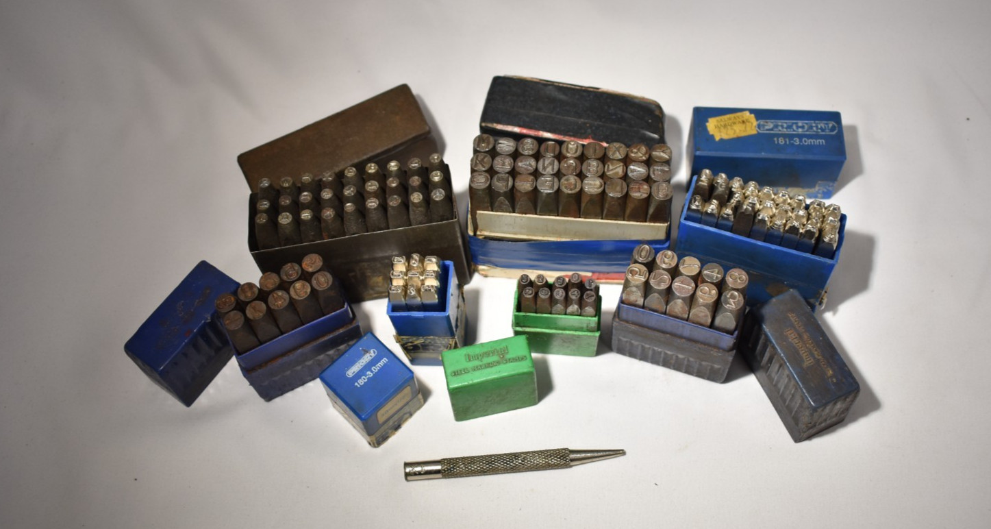 Vintage Job Metal Punch Stamps (Approximately 7 Sets)