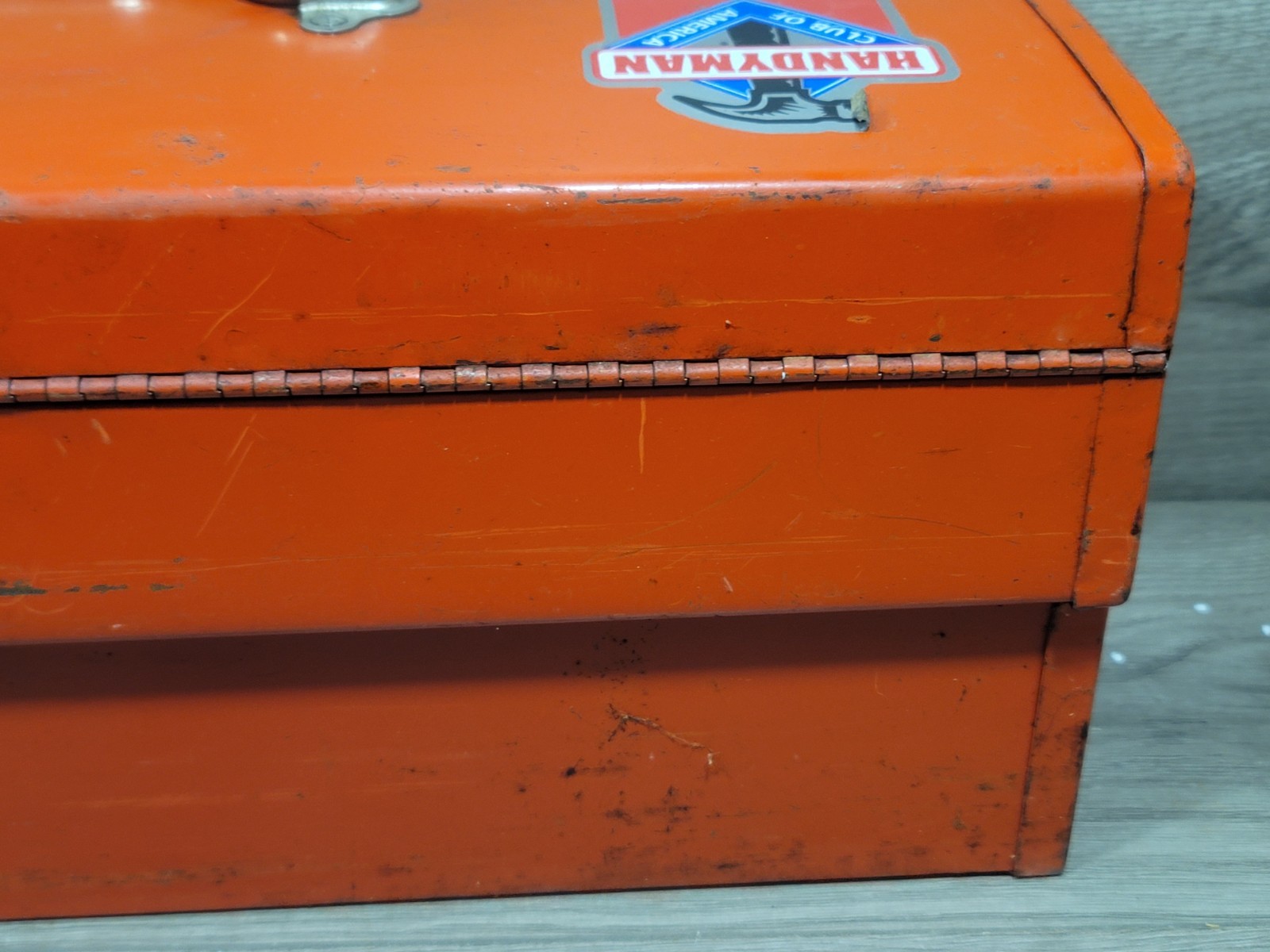 Vtg 60s-70s Dodge Mopar Scat Pack Metal Toolbox with Tray Original Red