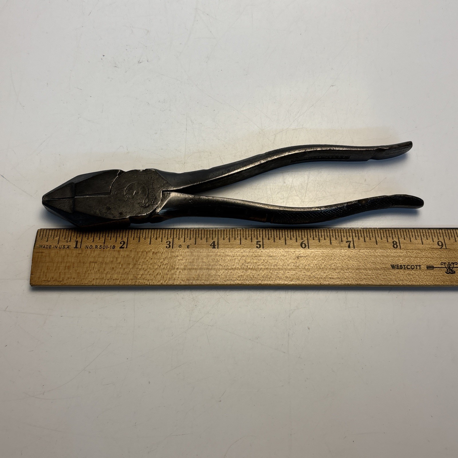 Vintage Kraeuter & Co No. 1801 8-1/2” Lineman Pliers Newark NJ USA