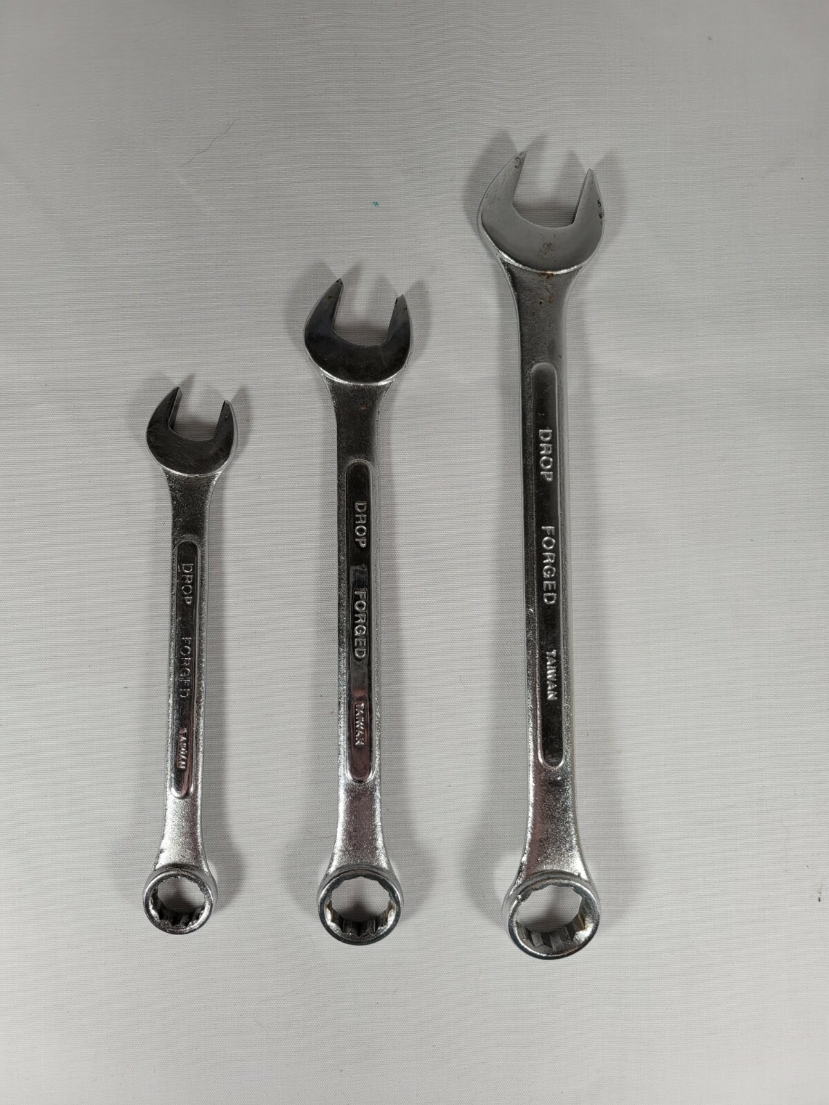 D-J tools LOT of 3 wrenches Made in Taiwan drop forged