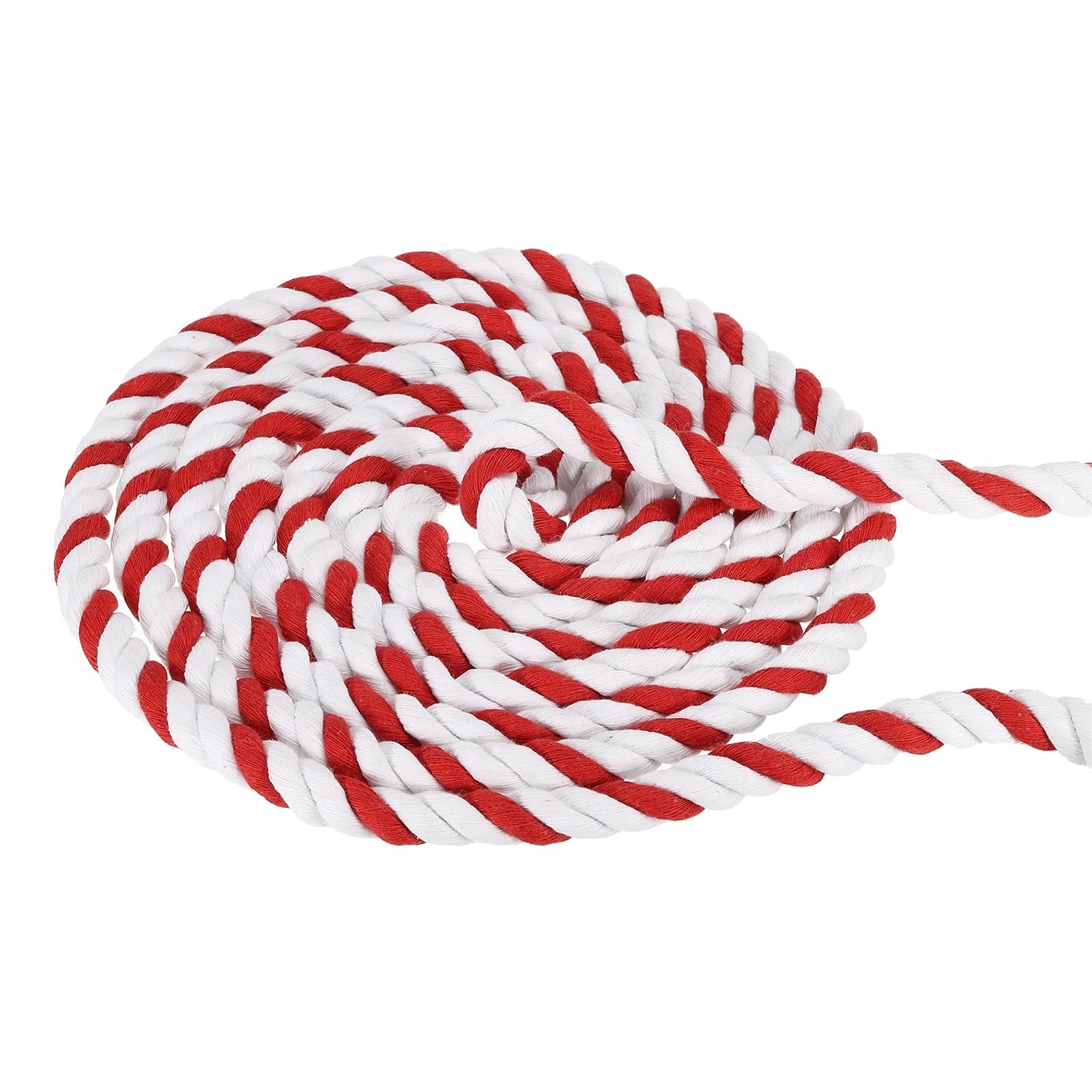 PATIKIL 1/2 Inch x 20 Feet Natural Twisted x 20 Feet, Red,white