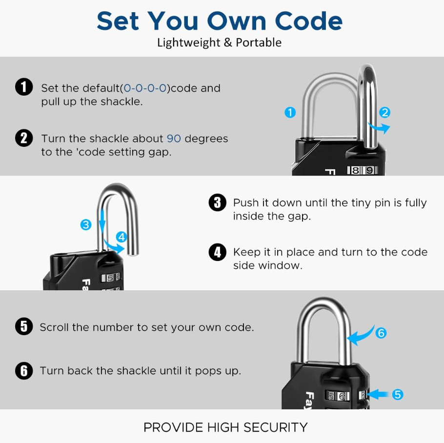 2 Pack TSA Approved Travel Luggage Locks 4-Digit, Open Alert Suitcase Combinatio