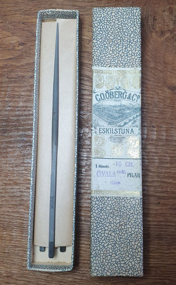 NOS Oberg Eskilstuna 3 Oval Needle Files – Original Box – Fine Cut – Unused