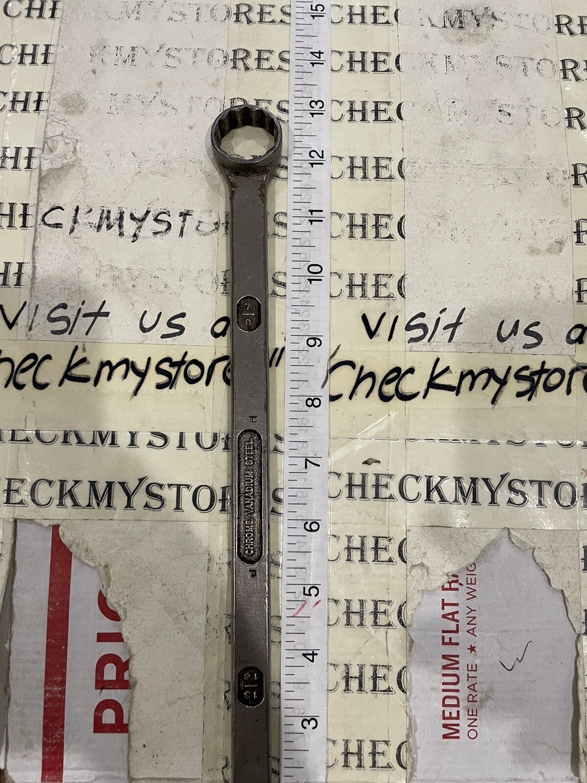 Vintage WILDE K.C. MO. No 127 7/8 13/16 wrench Chrome Vanadium Steel Made USA