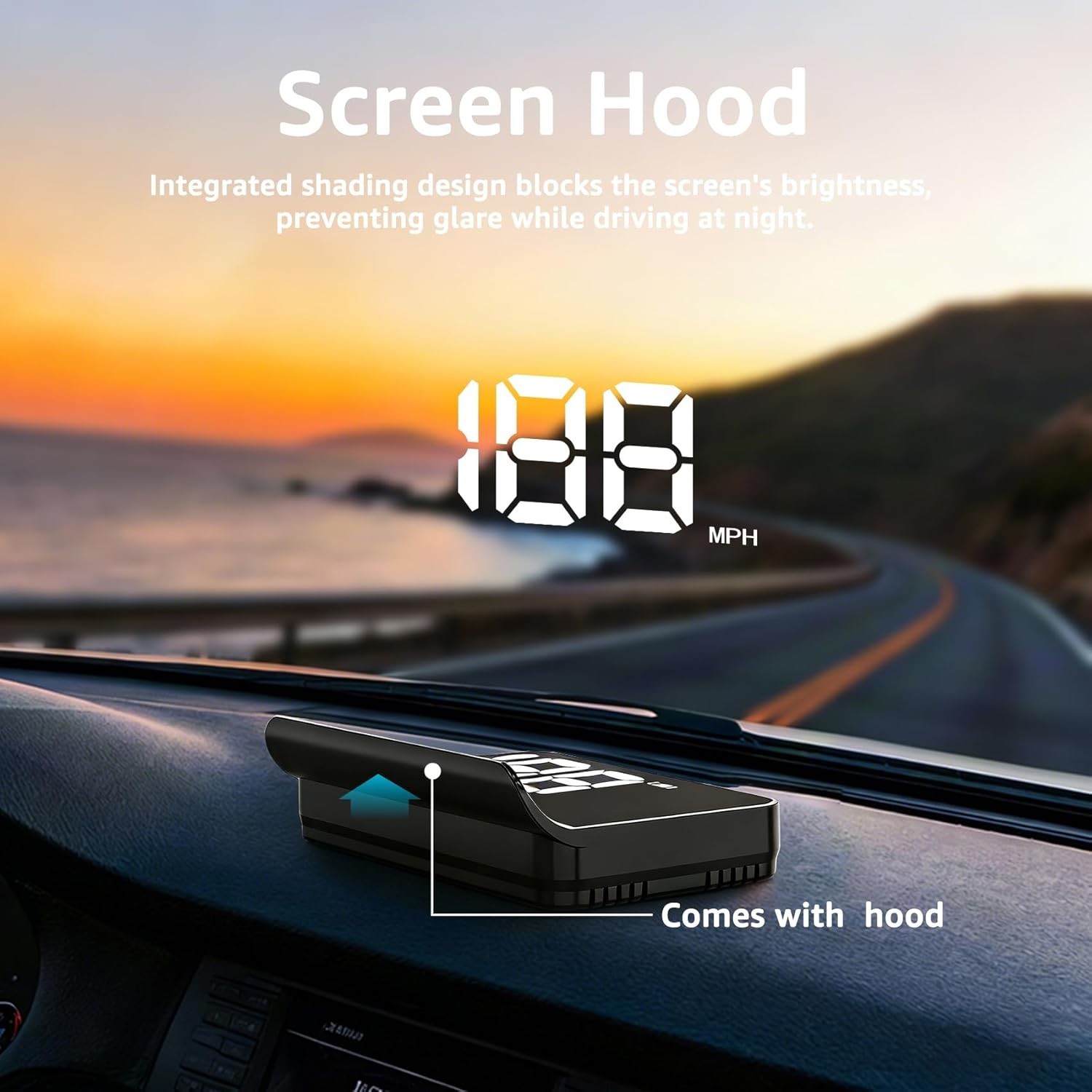Heads up Display for Cars,Car HUD,Head up Display for Car,Digital GPS HUD Spe…