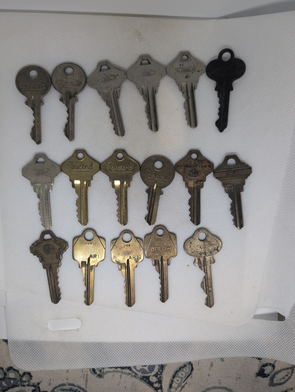 Vintage Lot Of Keys Keil Schlage Concord Arrow