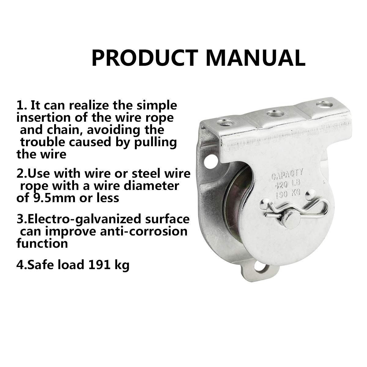 Hardware N233-247 329BC Ceiling Mount Single Pulley Wall Mount Pulley Ceiling…
