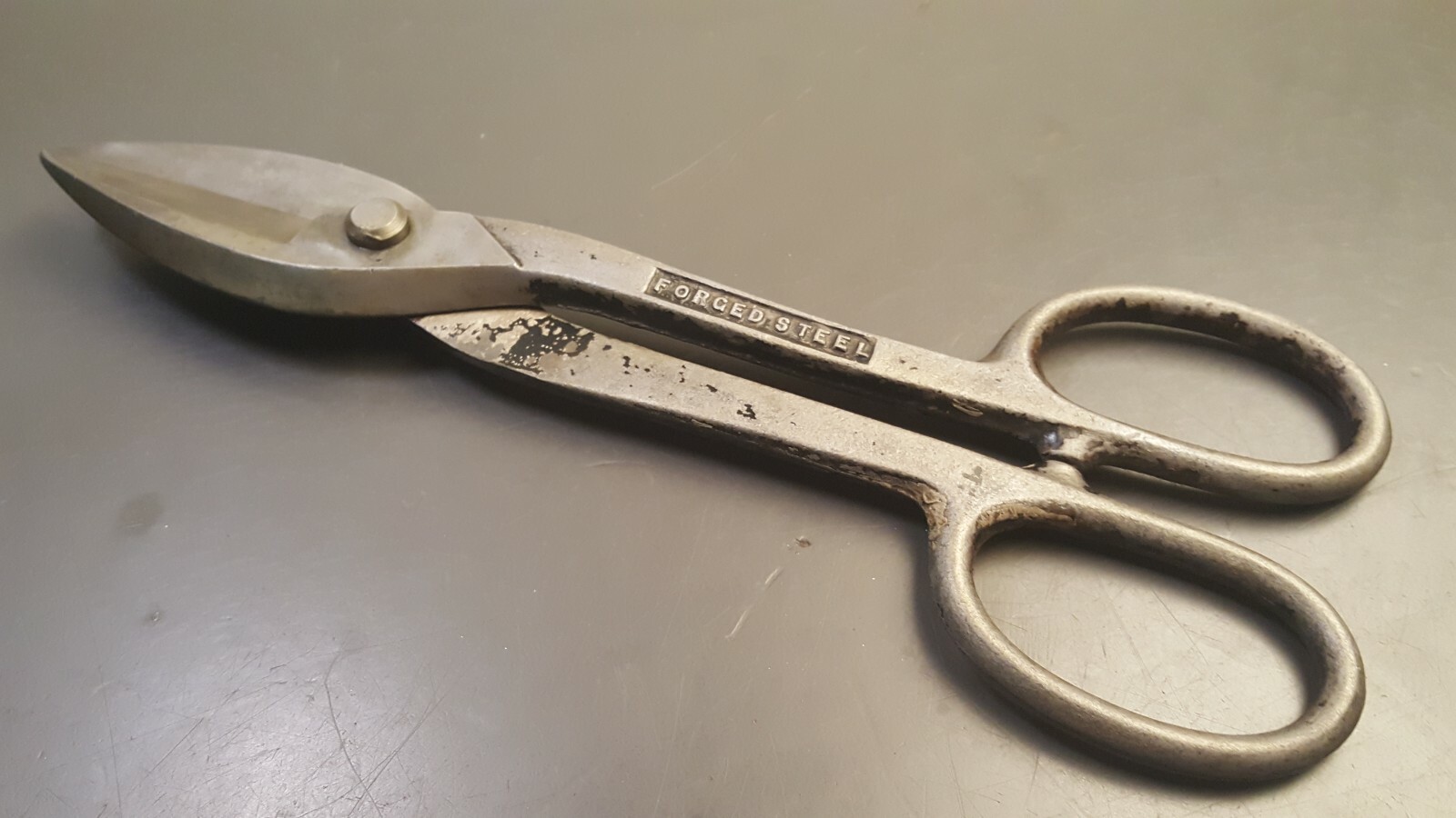Vtg Western Cutlery Co. USA No. 90 Metal Shears Tinner Snips 12″ Forged Steel