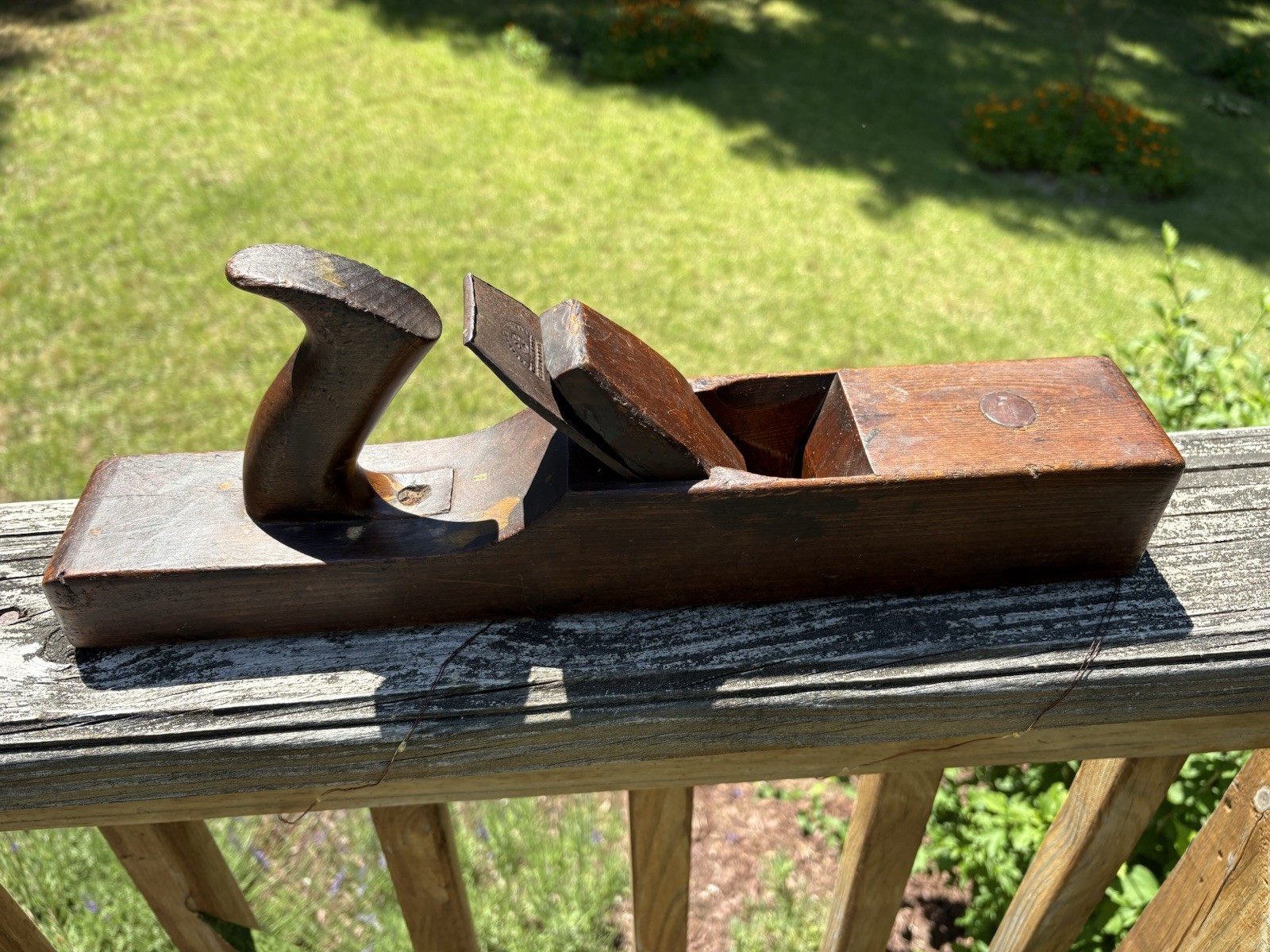 Antique Moulson Brothers Sheffield England Carpenter’s Wood Hand Plane Tool 16″