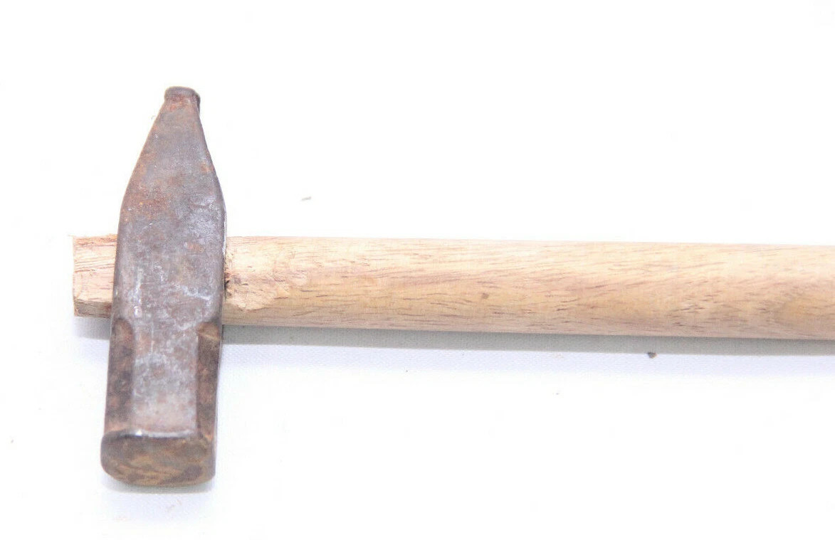 Vintage Hand Forged Hammer: Rustic Indian Decor, Collectible Tool H1