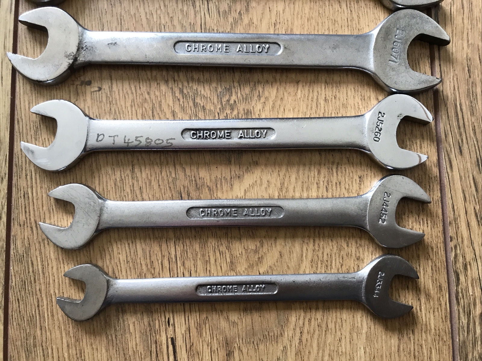 7 Vintage Britool 2J Whitworth Spanners 9/16” to 1/8″Whitworth. No 2.