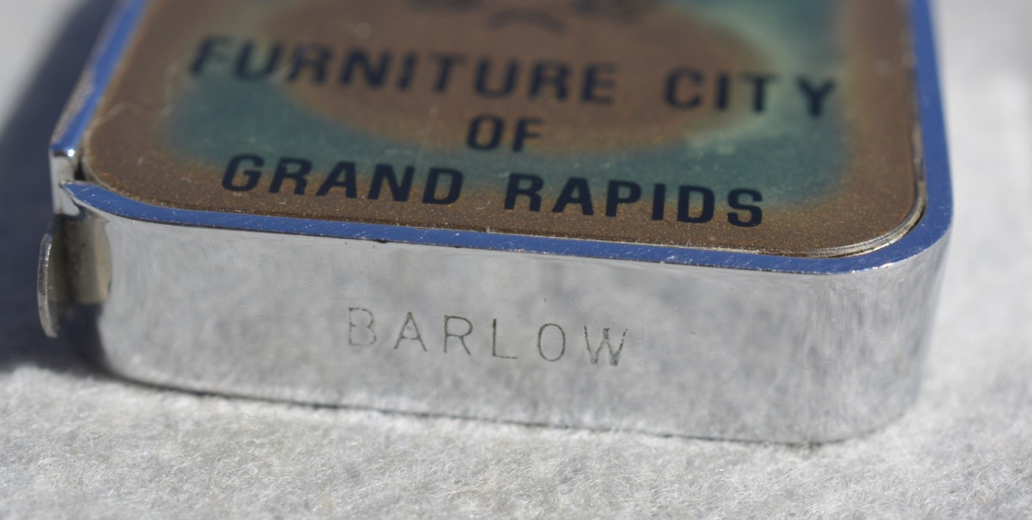 Vtg 1970 Barlow tape measure 50th Year FURNITURE CITY of GRAND RAPIDS MINTY $13