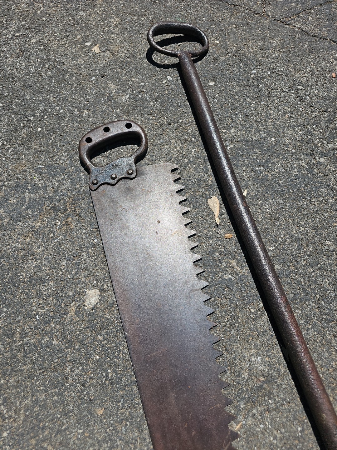 C20- Antique ICE HARVESTING TOOLS – AXE SHAVER & SAW – PRIMITIVES