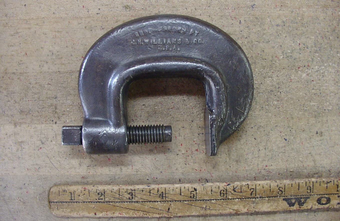 2 Vntg Williams Vulcan No. 2 Heavy Duty Service ‘C” Clamps,{1} XLINT,& {1}VGC