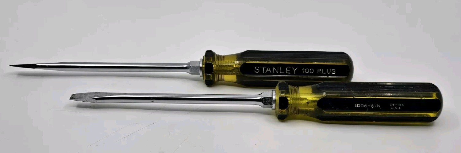 (1) 6″ Stanley 1006 Flathead Slot Screwdriver 100 Plus 66-166 Tool Made In USA