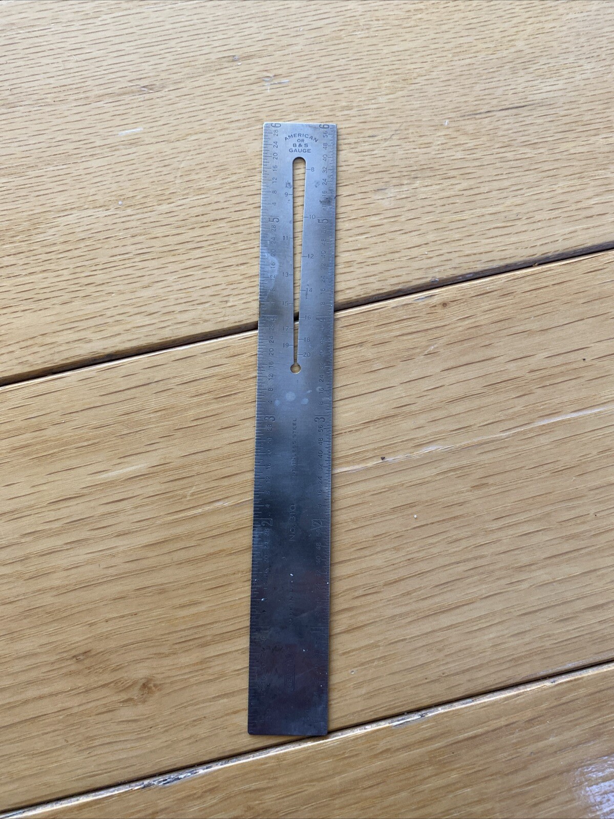 Vintage General Ruler American OR B&S Gauge No 310 Tempered Steel Made in USA