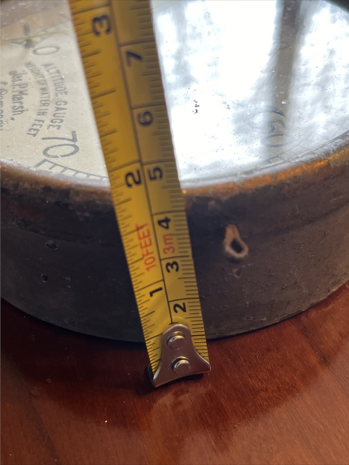 Vintage Jas. P. Marsh Altitude Gauge 5 Inch Face