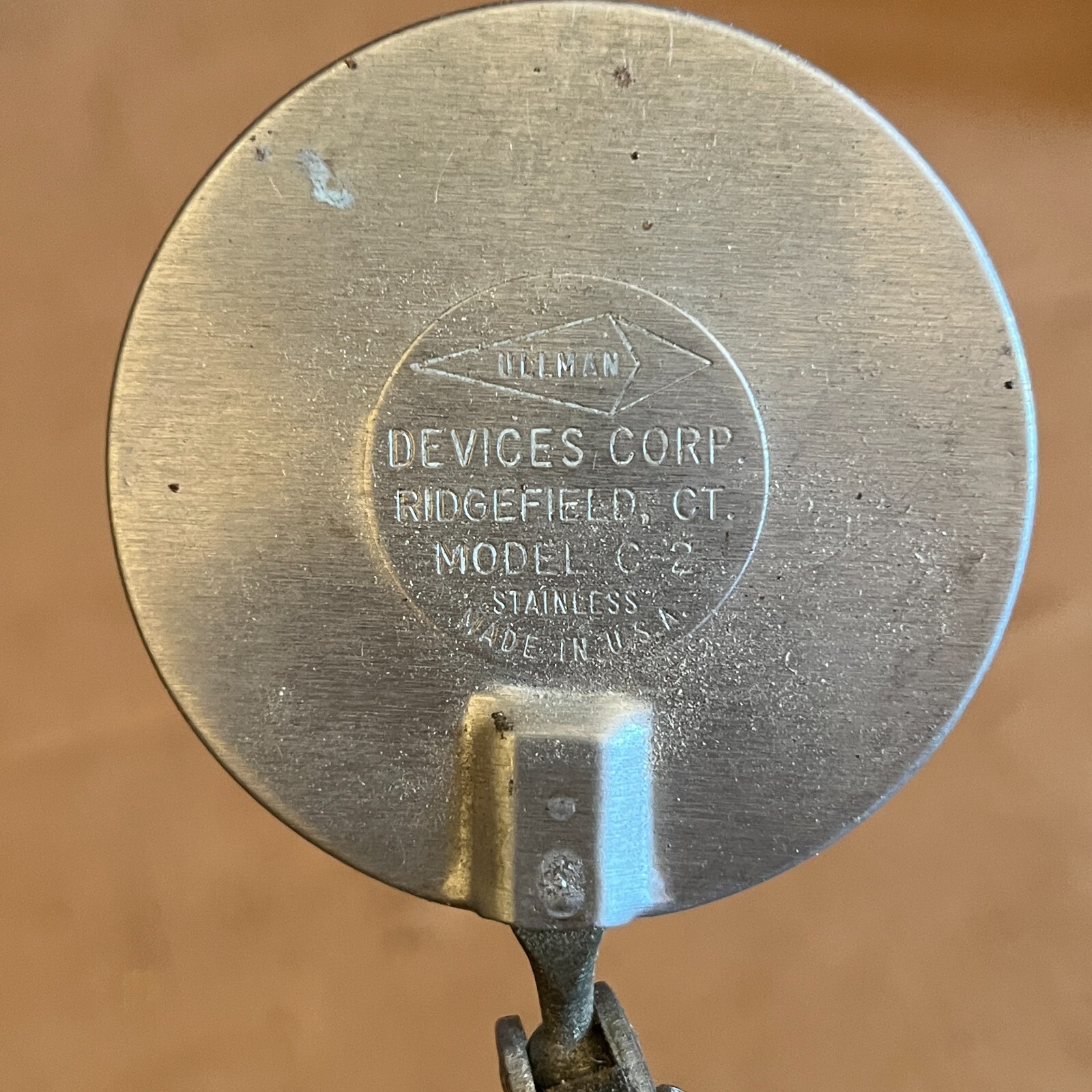 VINTAGE ULLMAN DEVICES CORP. C-2 ORANGE ADJUSTABLE TELESCOPING MIRROR USA MADE