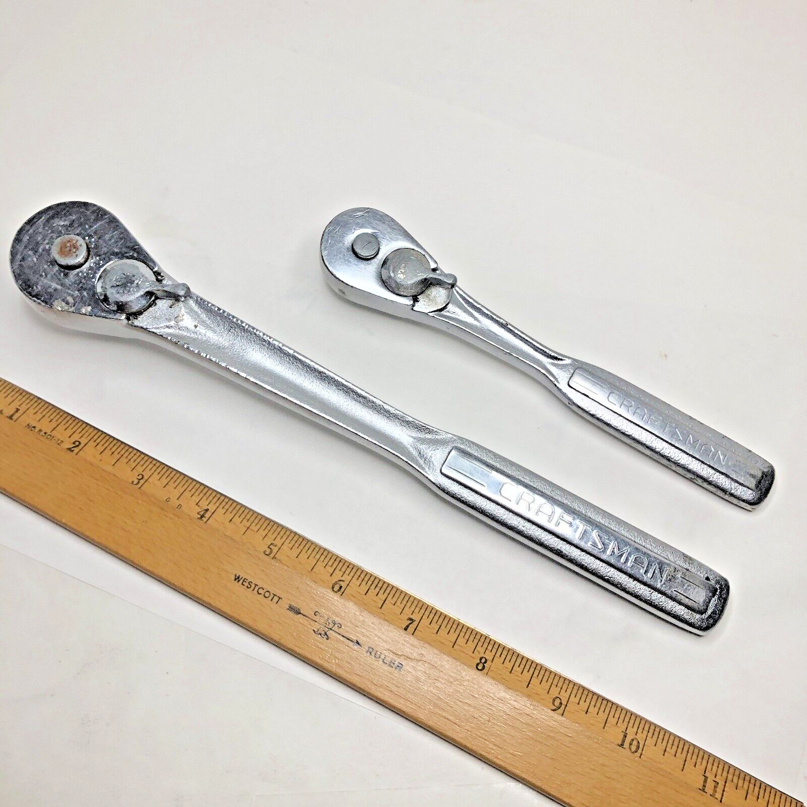 Vintage Lot 2 Craftsman Tools USA -V- 1/2″ 3/8″ Drive Socket Ratchet Wrench Set