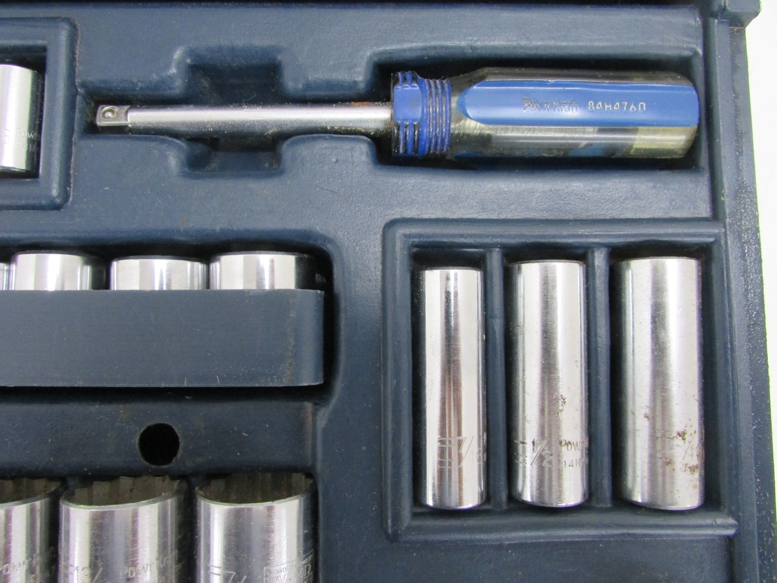 VINTAGE MONTGOMERY WARD TOOLS POWR KRAFT SAE & METRIC SOCKET SET, USA