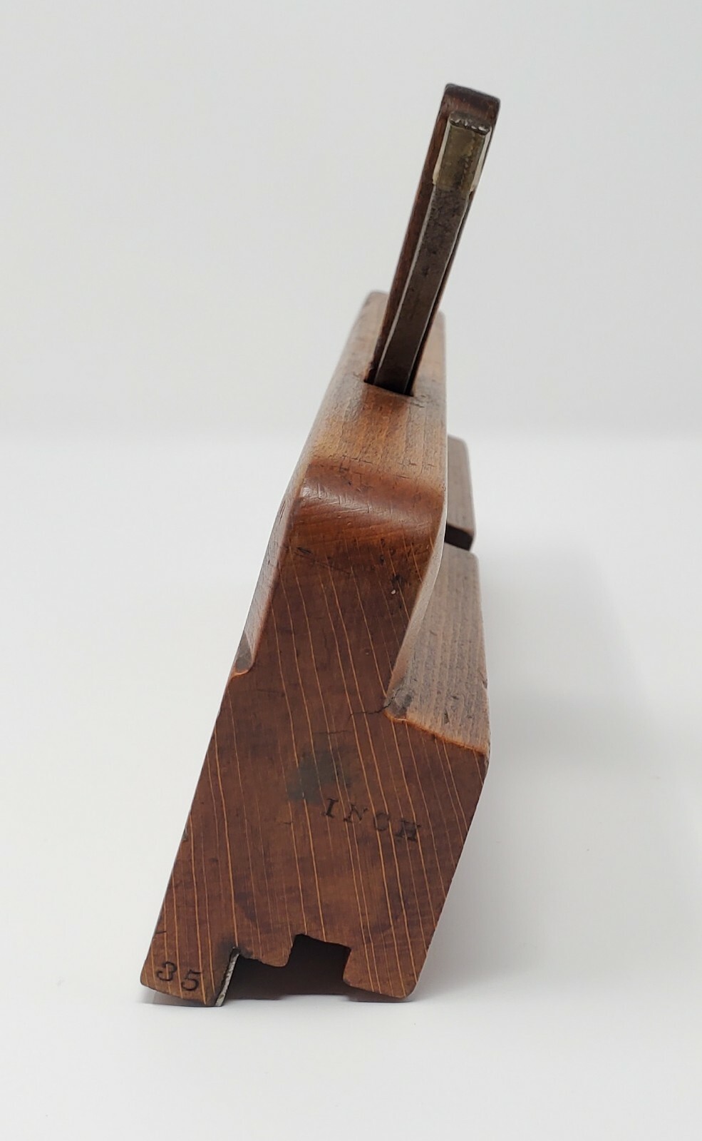 Antique ⅜” Beechwood & Metal Tongue Plane, Bensen & Crannell, Albany NY, #35