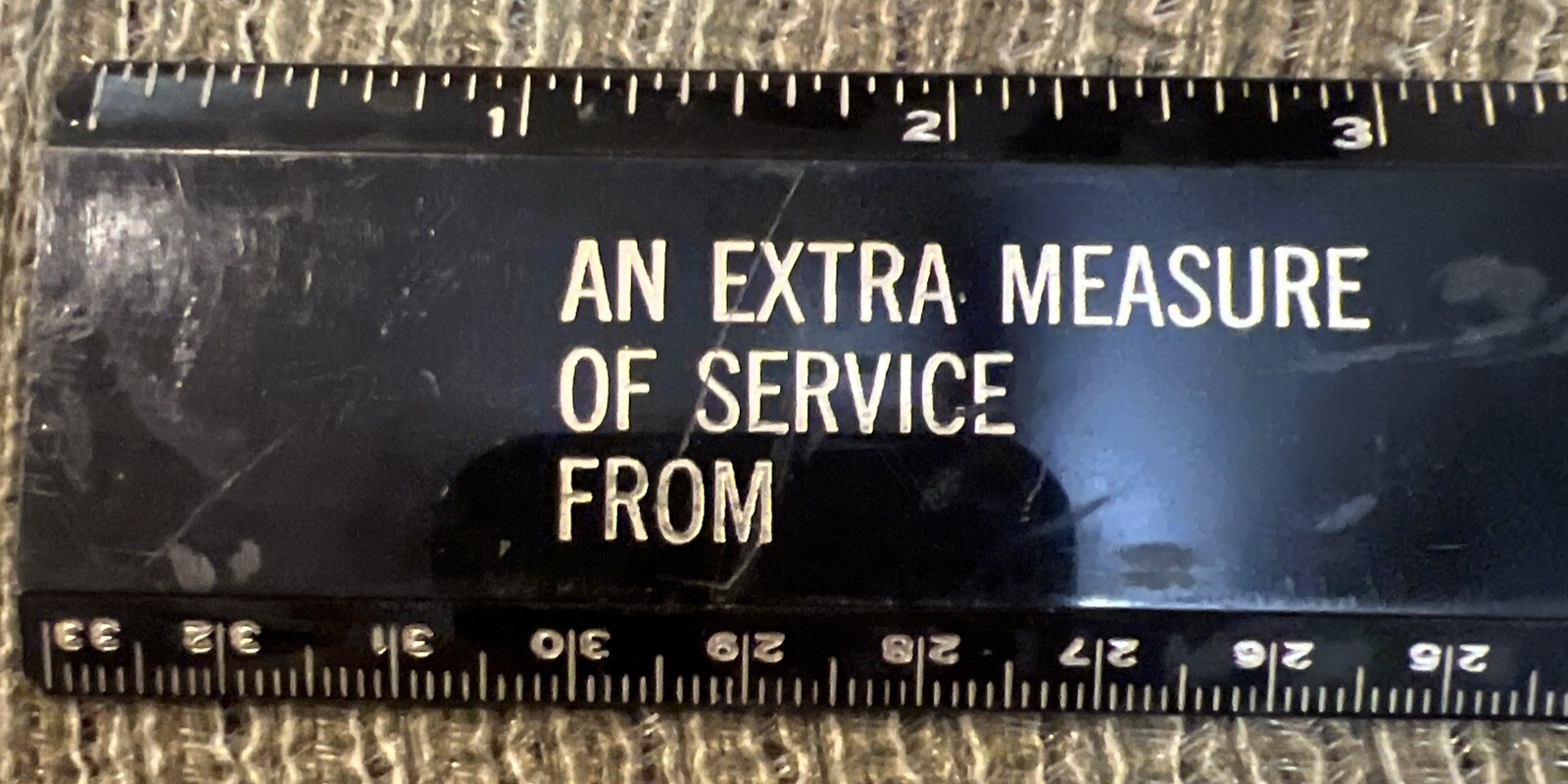 13” / 33 MM RULER, Advertising Plastic Ruler [Even This Ruler Has An Extra Inch]