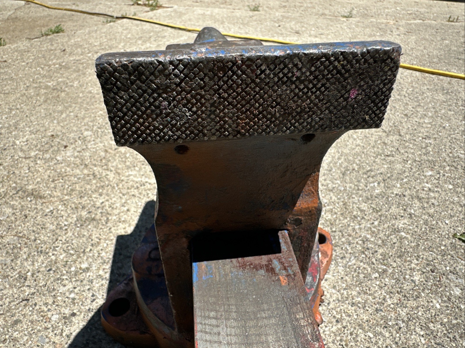 Chas Parker No 994 Bench Vise Swivel Base Anvil 4” Jaws Wrench Handle c1925 86Lb