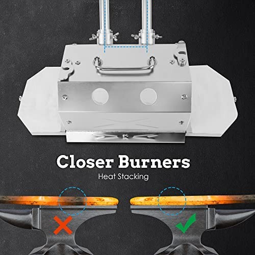 2-Burner Propane Blacksmith Forge Kit, 2600°F Metal Forge, Double Door