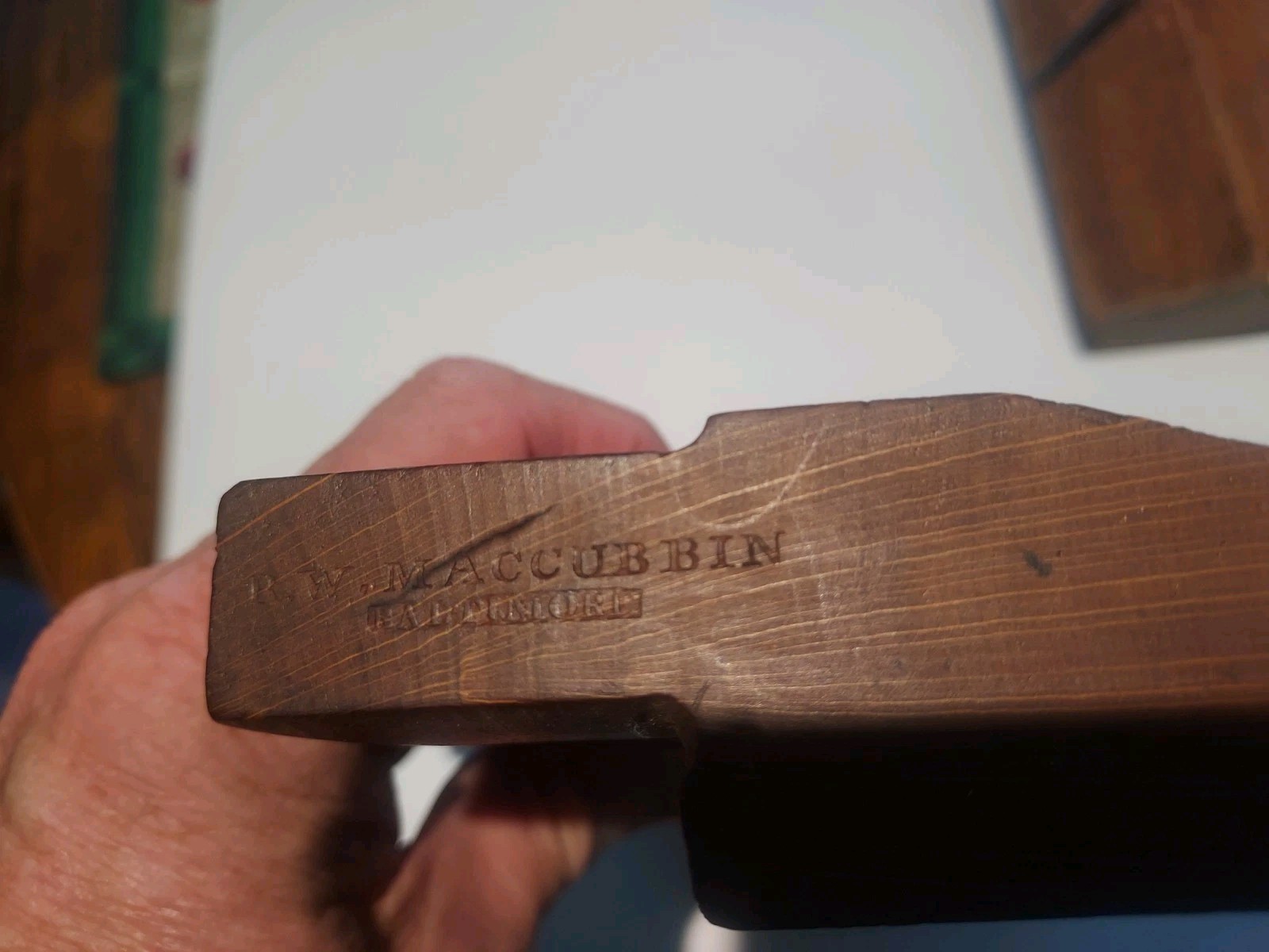 Wood Plane Lot Of 3-A. Rowland, R.W. Maccubbin, Cox & Luckman 1837-1876 Antique