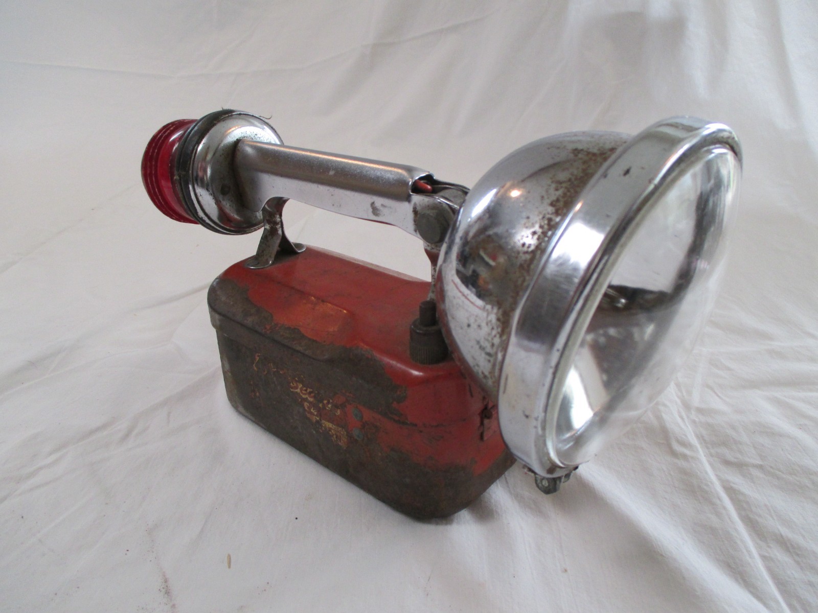 Vintage Big Beam Beacon Lamp NO. 164 Flashlight Lantern Flashing Red Light USA