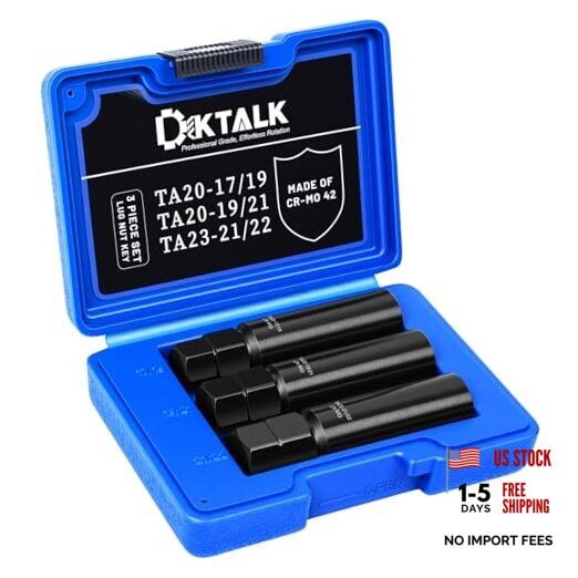 10 Spline Lug Nut Key Set, Thick Wall Spline 3PCS Spline Lug Nut Socket Set